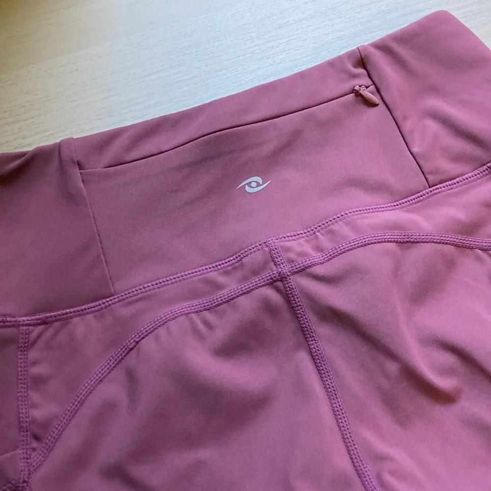 Pink High-Waist Bike Shorts with Stretchy Fabric, women’s size medium - Picture 6 of 8